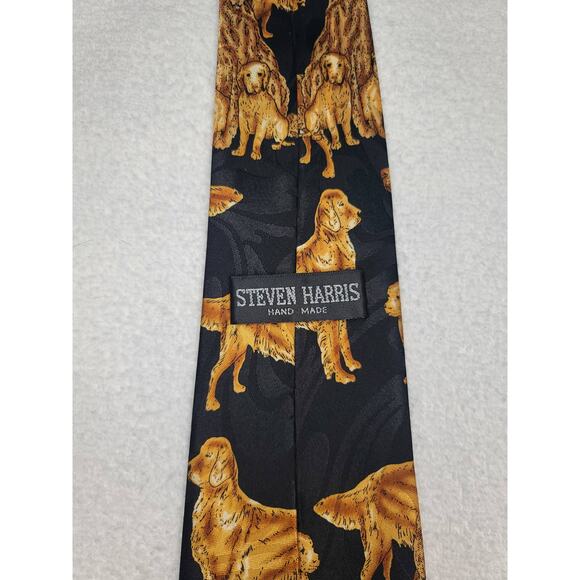 Steven Harris hand made golden retriever puppy dog tie - Picture 4 of 5